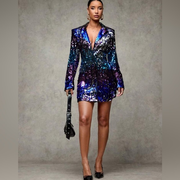 Sparkle & Shine The Ultimate Sequin Blazer Dress for Glamorous Nights - Picture 6 of 6